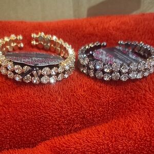 Paparazzi Gold and Black Crystal Bracelets